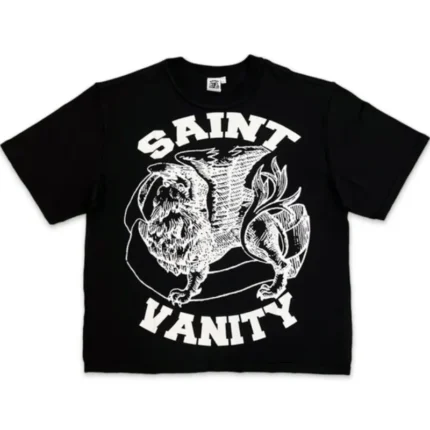 Black Saint Vanity White Logo Tee